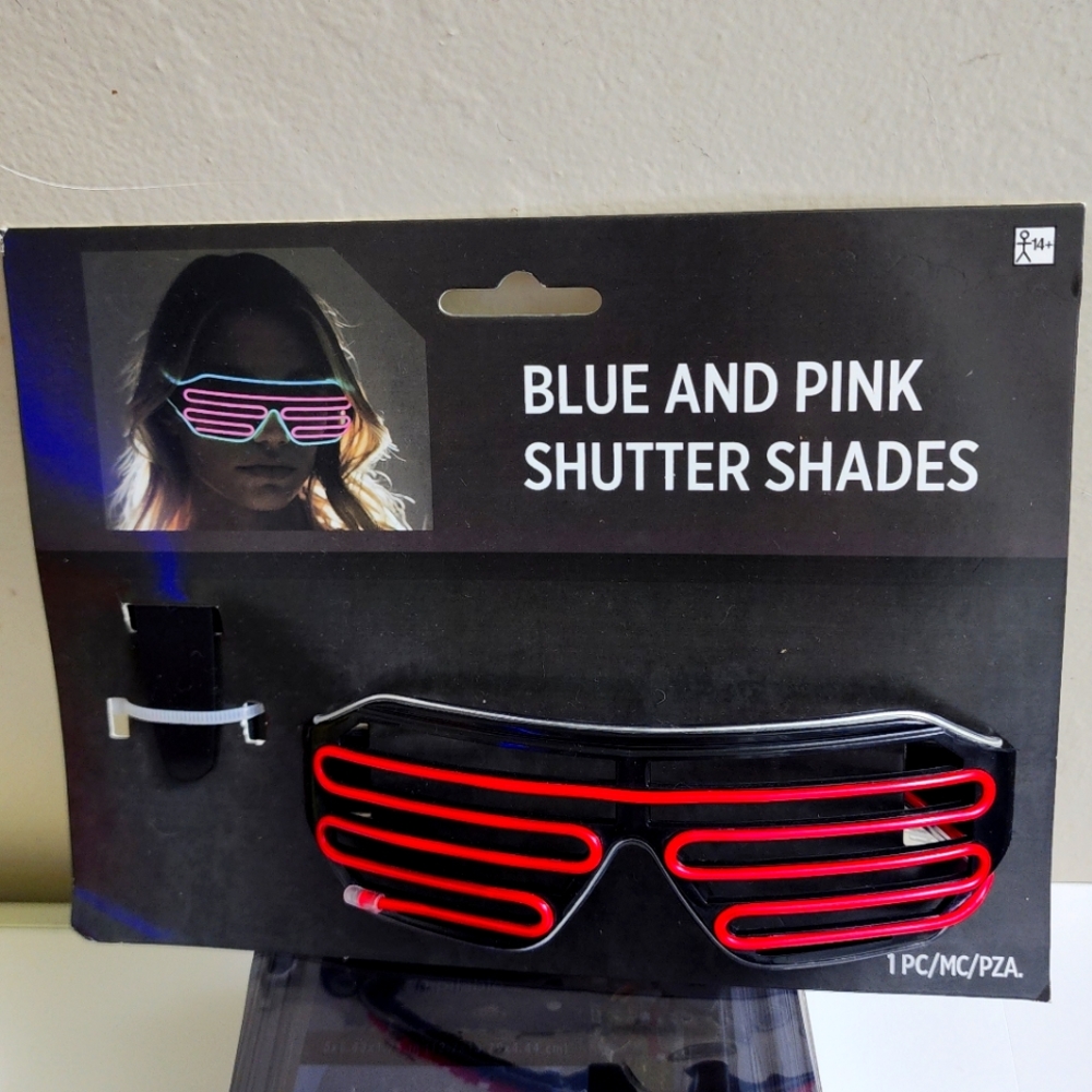 Brand new neon blue an pink light up shades